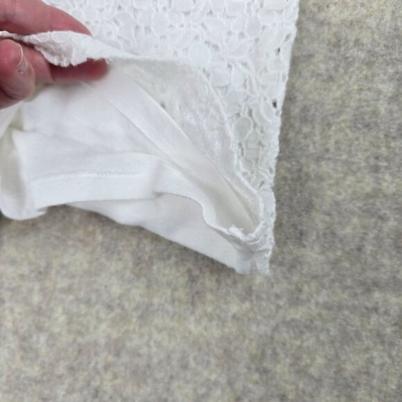 Hollister Womens Lace Tank Top White XS Floral Crochet Overlay Sleeveless - Picture 4 of 8